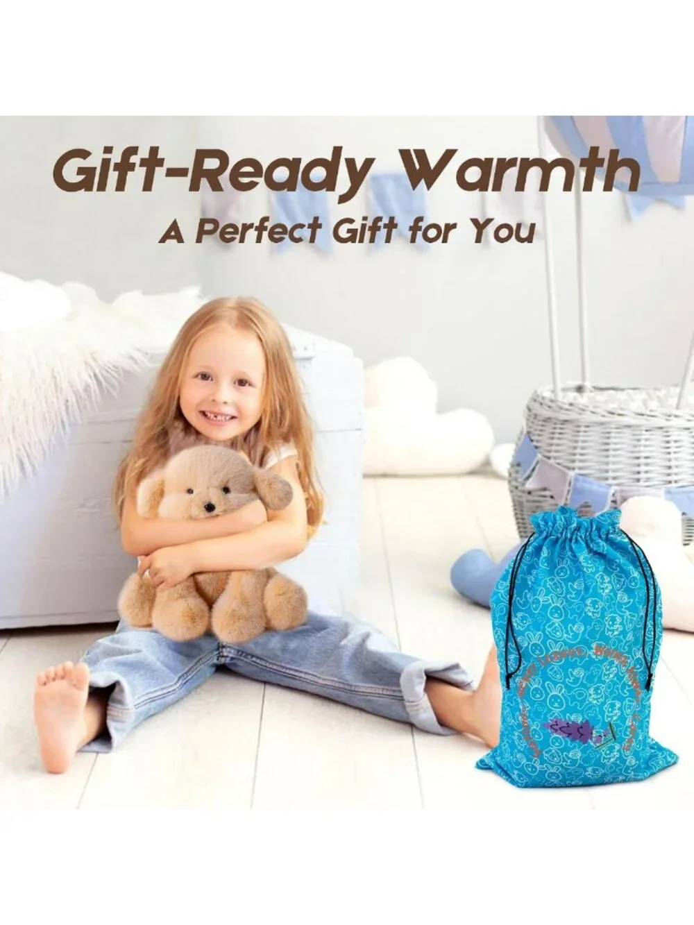 Microwavable Weighted Dog Plush Toy - Heatable Lavender Scented Soft Stuffed